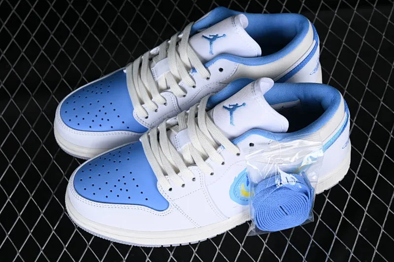 All categories Air Jordan Jordan series basketball shoes Air Jordan 1 Low Air Jordan 1 Low "Born To Fly" AJ1 Joe 1 Flame North Carolina Blue FJ7219-441